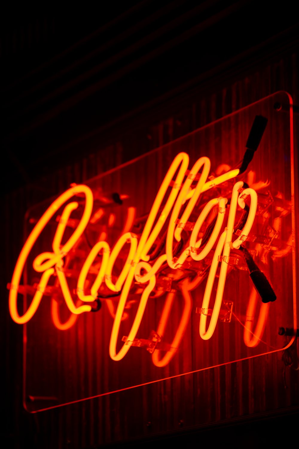 The neon Rooftop sign