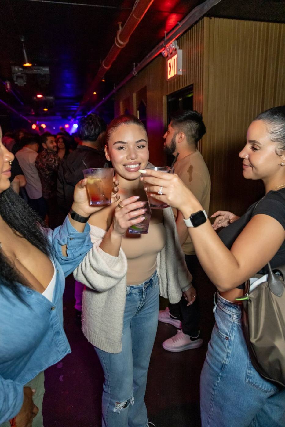 Friends raising a toast